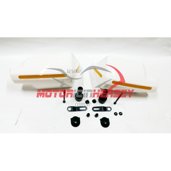 El Rüzgar Koruma Plastiği Universal Beyaz Reflektörlü 22mm Gidon İçin