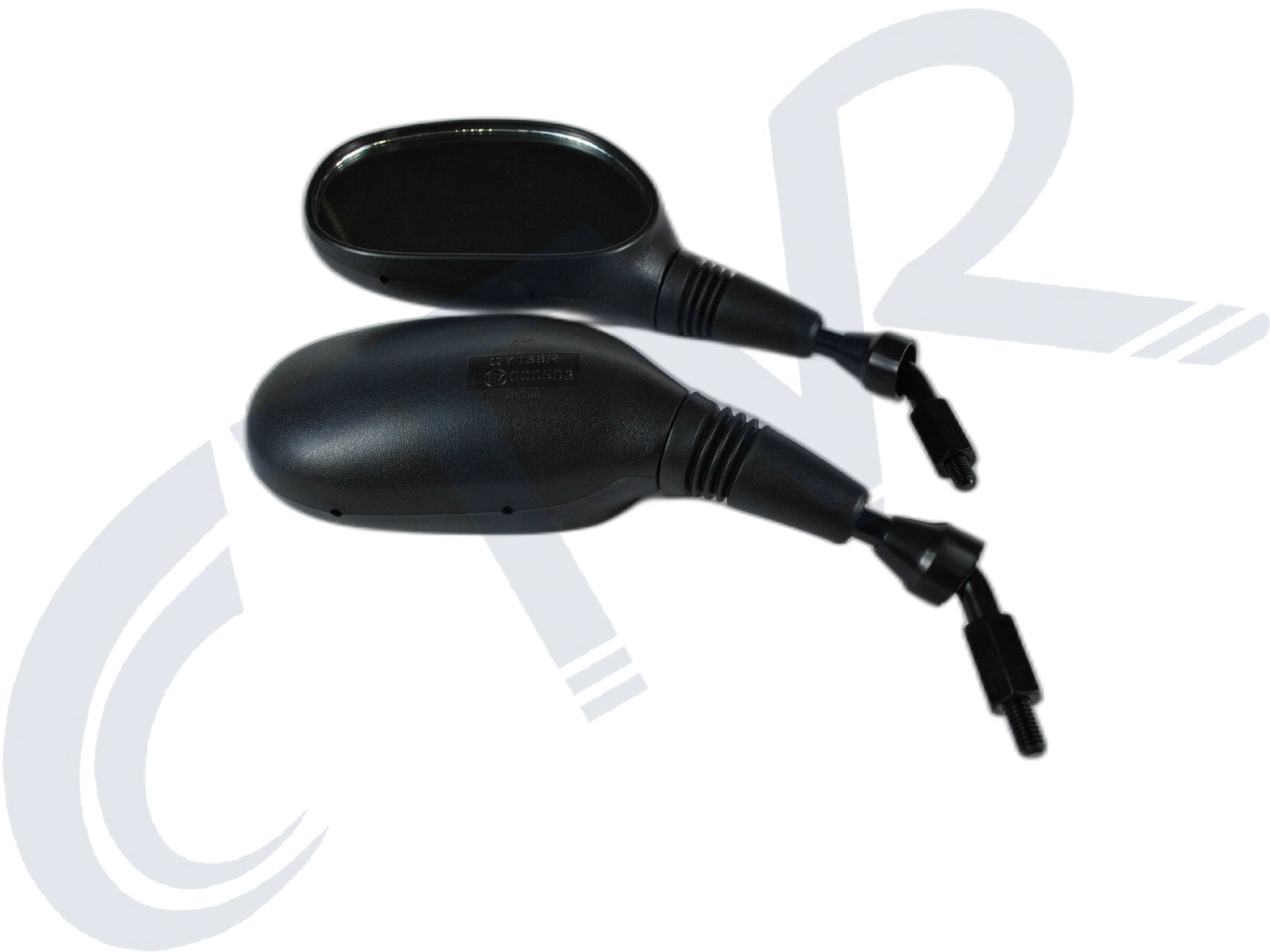 YAMAHA YBR 125 AYNA SİYAH 10 MM  TERS DİŞ ( QY 156 )  CTVR