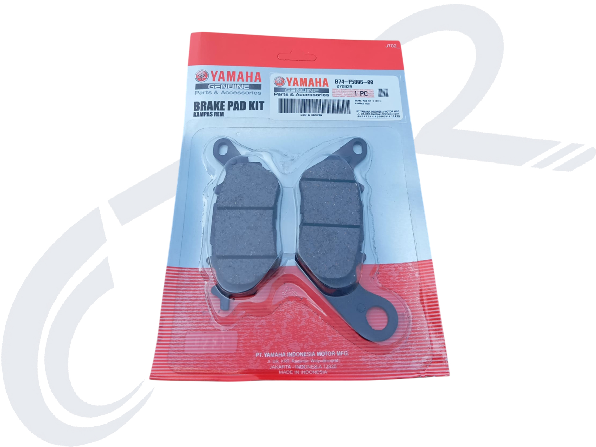 YAMAHA XMAX 250 2022 DİSK BALATASI ARKA ORJ B74-F5806-00 YAMAHA XMAX 250 2022 DİSK BALATASI ARKA ORJ B74-F5806-00