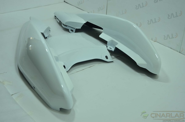 YAMAHA YBR 125 K SELE YANLARI BEYAZ ( Y.M )