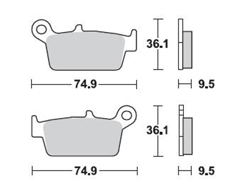 Braking Yamaha WR 125 Braking Arka Fren Balatası 1998-2002