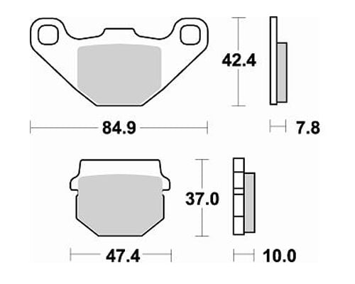 Braking Kawasaki KMX 125 Braking Ön Fren Balatası 1986-1990