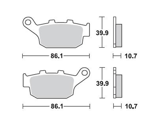 Braking Triumph Daytona R 675 Braking Arka Fren Balatası 2011-2012
