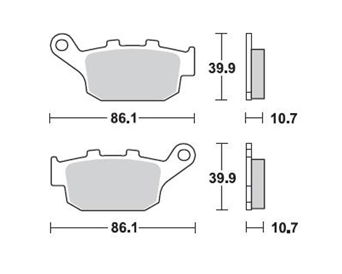 Braking Triumph Tiger/XC/XR/X/ABS 800 Braking Arka Fren Balatası 2010-2016