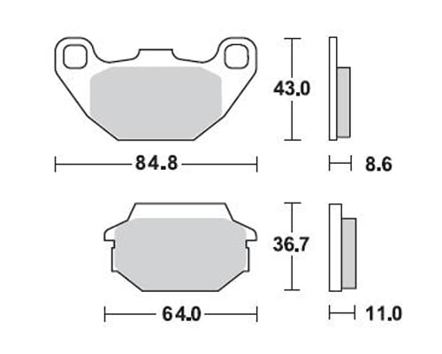 Braking Braking 896SM1 Yarı Metalik Fren Balatası