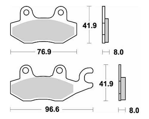 Braking Braking P30725  Scooter Sinter Fren Balatası