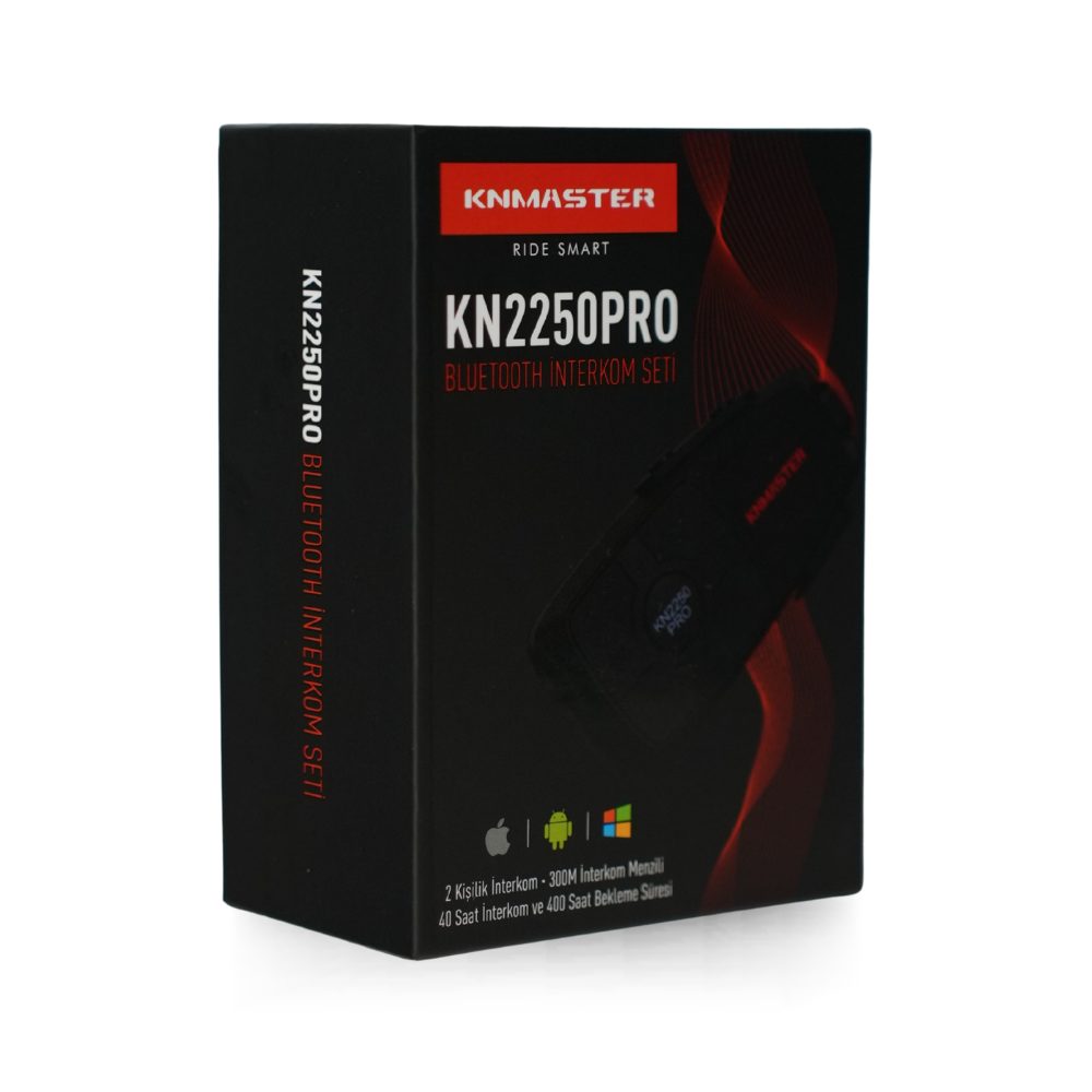 Knmaster KN2250 PRO Motosiklet Kask İnterkom Bluetooth Intercom Kulaklık Seti