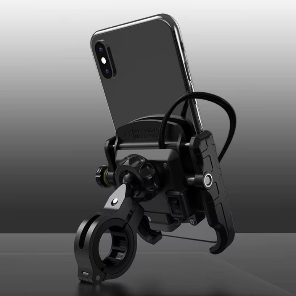 Knmaster TT-650WU Titreşim Engelleyici Usb’li Tüm Motosikletlere Uygun Telefon Tutucu