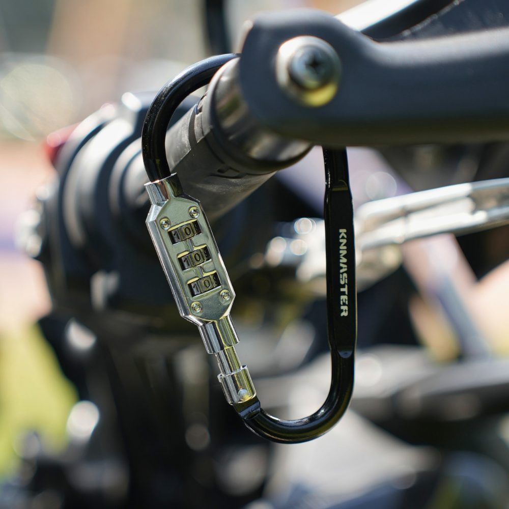 Knmaster LOCK 100 Şifreli Karabina Çok Amaçlı Motosiklet Kask Kilidi