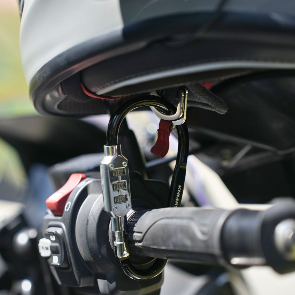 Knmaster LOCK 100 Şifreli Karabina Çok Amaçlı Motosiklet Kask Kilidi