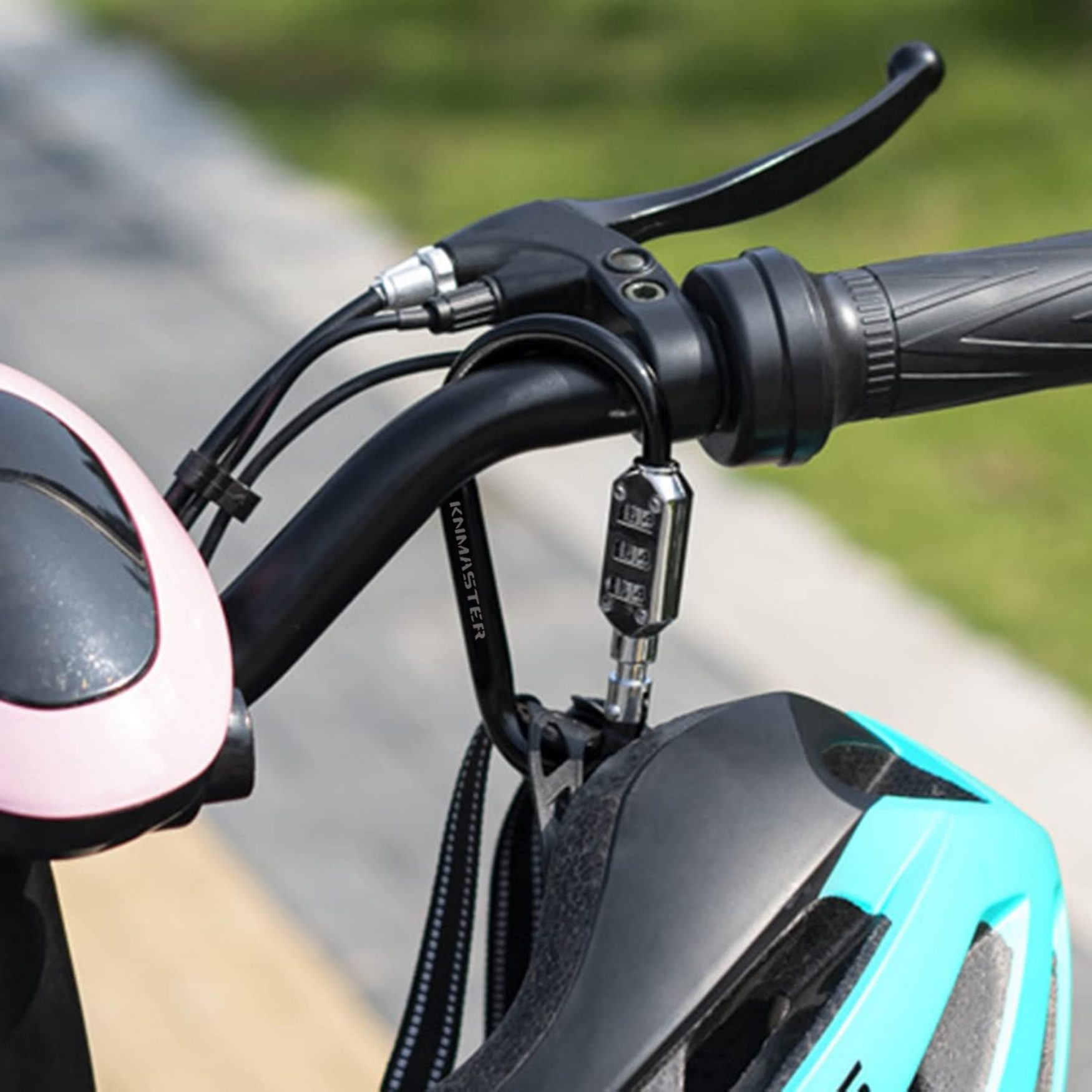 Knmaster LOCK 100 Şifreli Karabina Çok Amaçlı Motosiklet Kask Kilidi