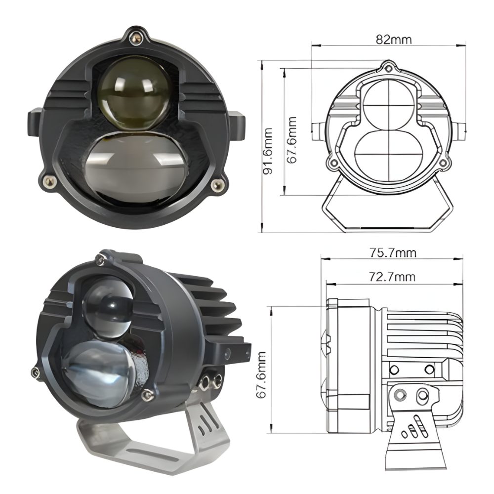 Knmaster Cali 55W Motosiklet Led Sis Farı