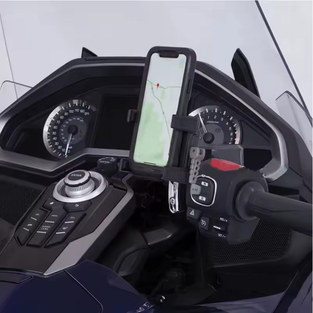 KNMASTER GPH100 Honda Goldwing GL1800 (2018-2024) Uyumlu 360° Döner Motosiklet Telefon Tutucu
