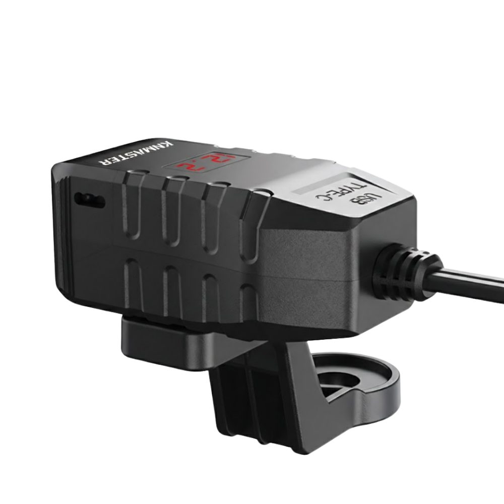 KNMASTER UC200 Motosiklet USB ve Type-C Çift Girişli Şarj Soketi