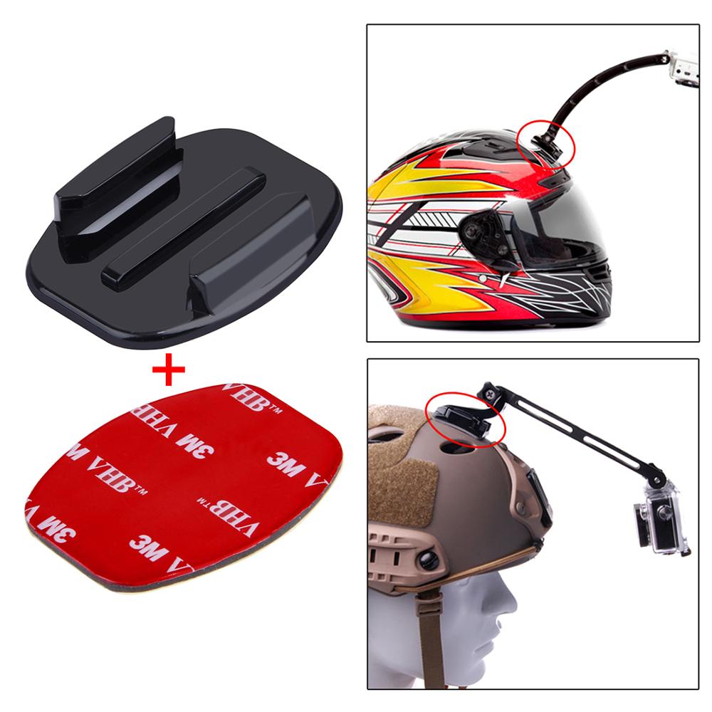 KNMASTER Tüm Aksiyon Kameralara Uyumlu 2 Adet Düz Zemin Aparatı + 3M Yapışkan Bant