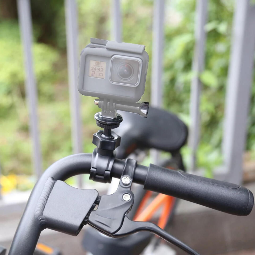 KNMASTER Tüm Aksiyon Kameralara Uyumlu Gidon Aparatı + Tripod Adaptörü