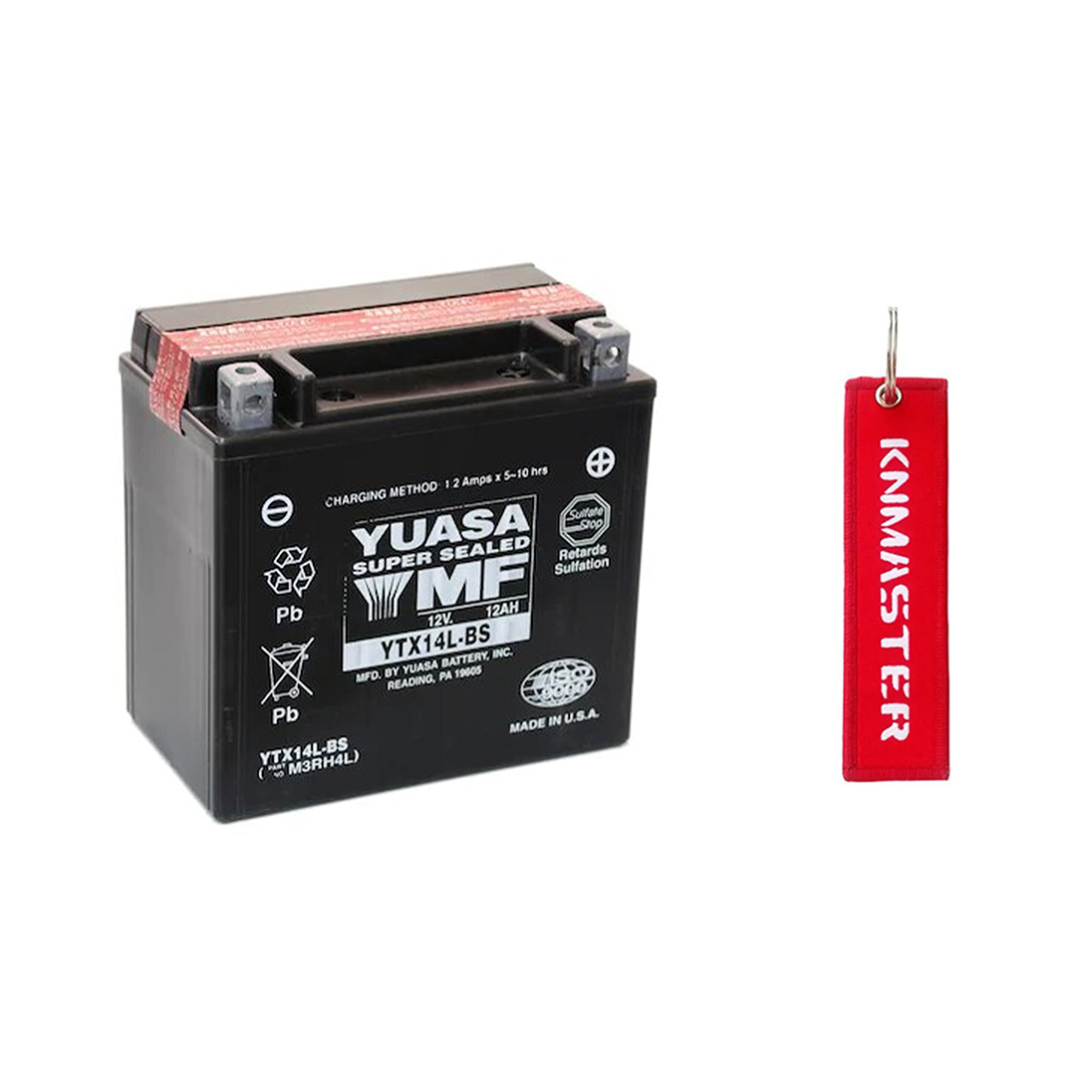 Yuasa YTX14L-BS Motosiklet Aküsü + KNMASTER ANAHTARLIK