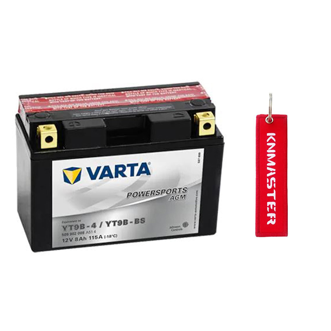 Varta YT9B-BS Motosiklet Aküsü + KNMASTER ANAHTARLIK