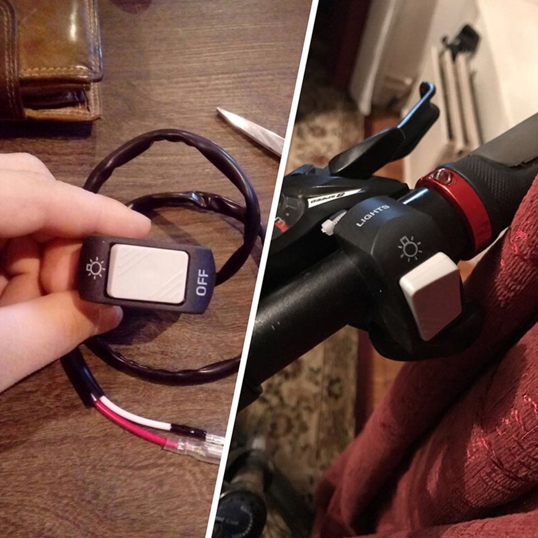 KNMASTER Knmaster Motosiklet Sis Farı Aç Kapa Düğmesi Gri