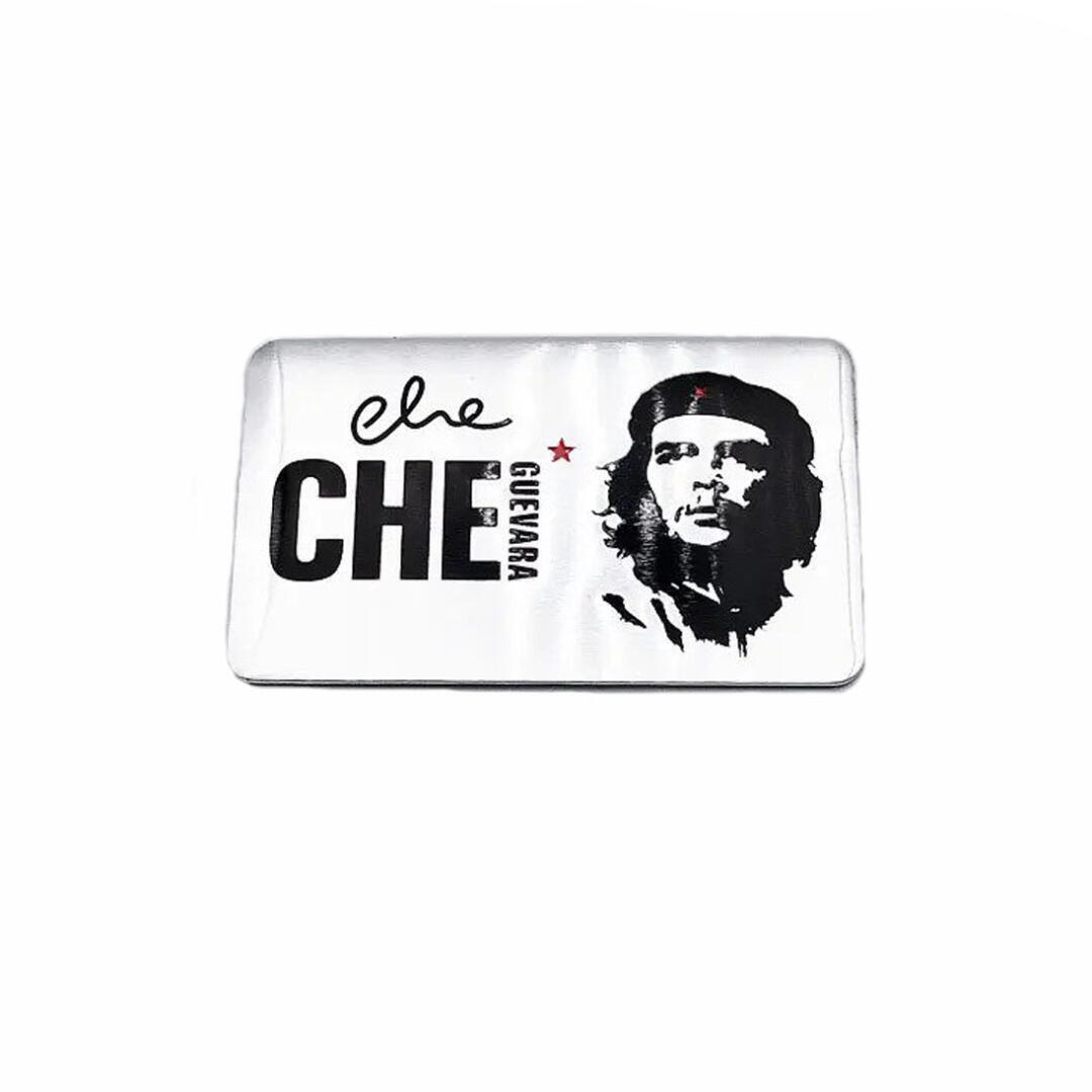 Che Guevara Dikdörtgen Tasarımlı Metal Sticker Etiket 1368