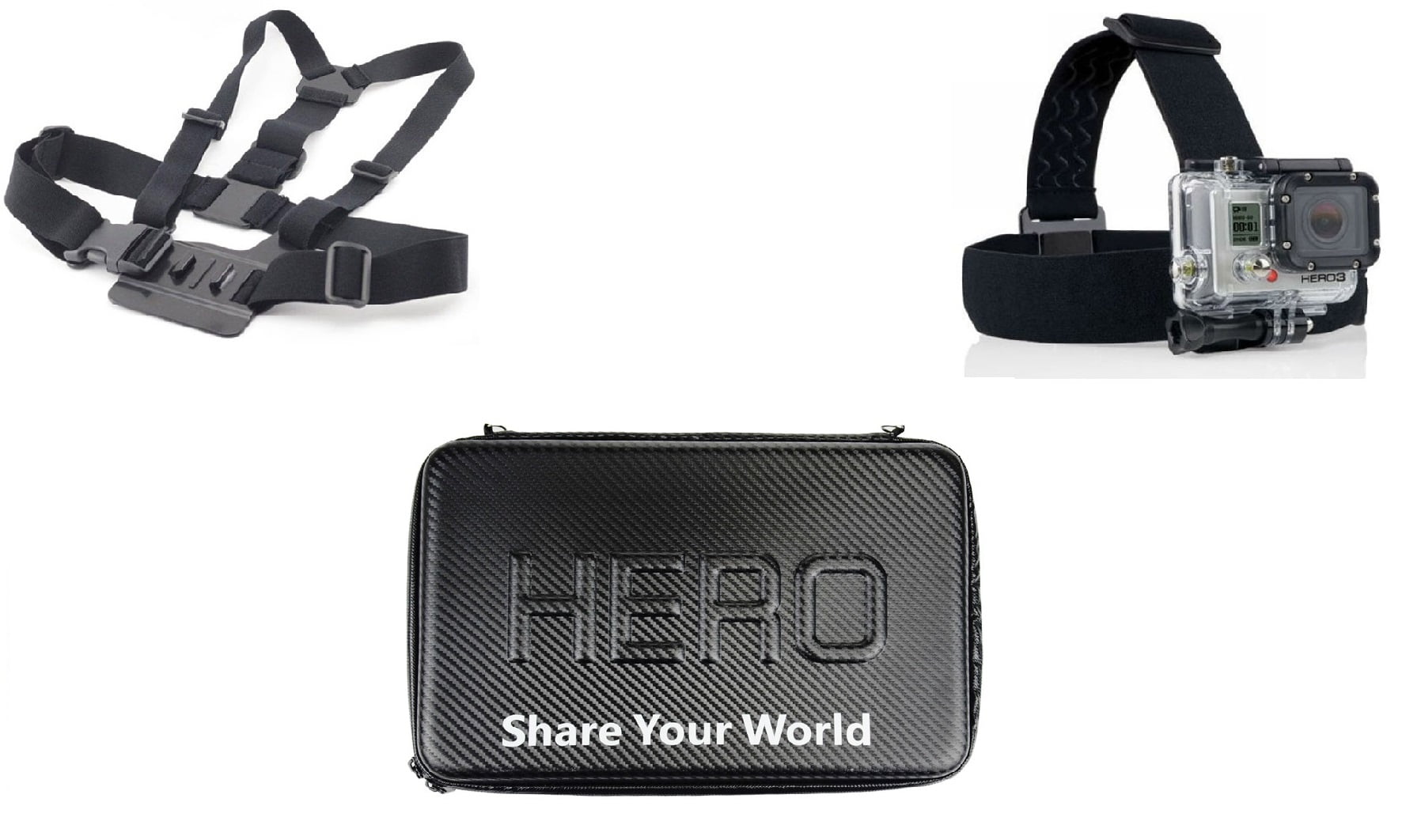 GoPro 3 Parça Medium Aksesuar Seti
