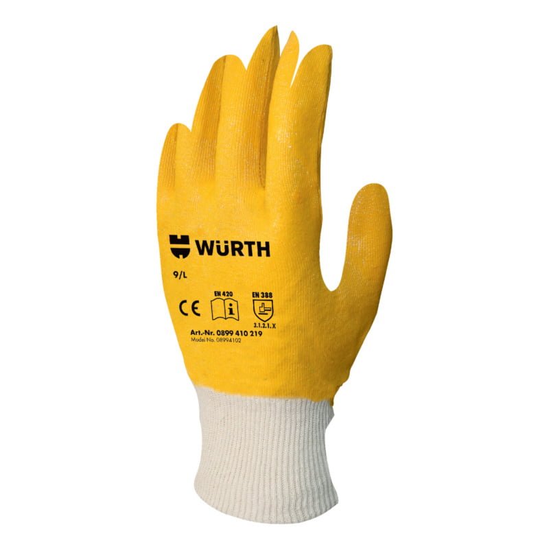 Würth İş Güvenliği Eldiveni Nitril Sarı 10
