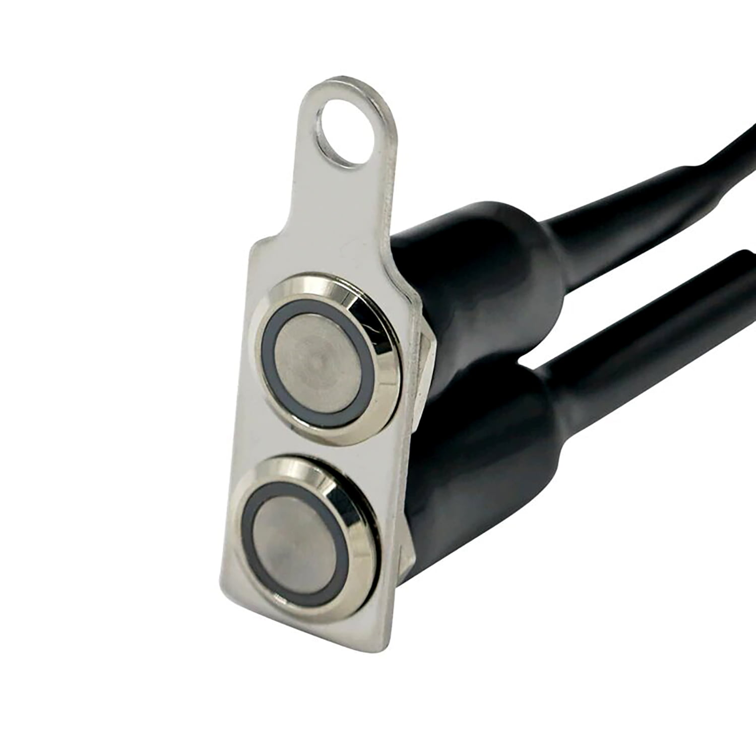 KNMASTER Knmaster B220 Motosiklet Sis Farı İkili Bas Çek Butonu Kırmızı Ledli