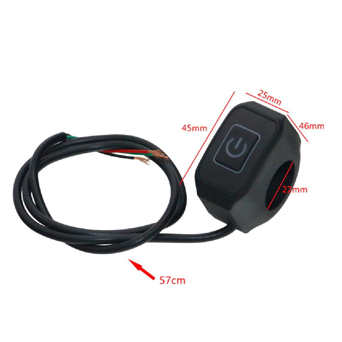 KNMASTER Knmaster Gidon Bağlantılı Motosiklet Aç Kapa Butonu Beyaz Led