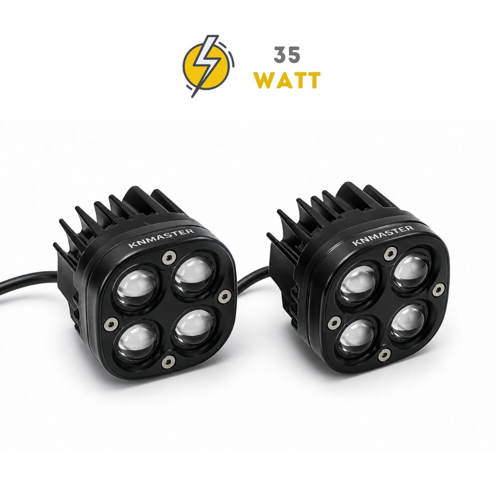 KNMASTER OLDIE 35W 2 Renkli Motosiklet LED Sis Farı