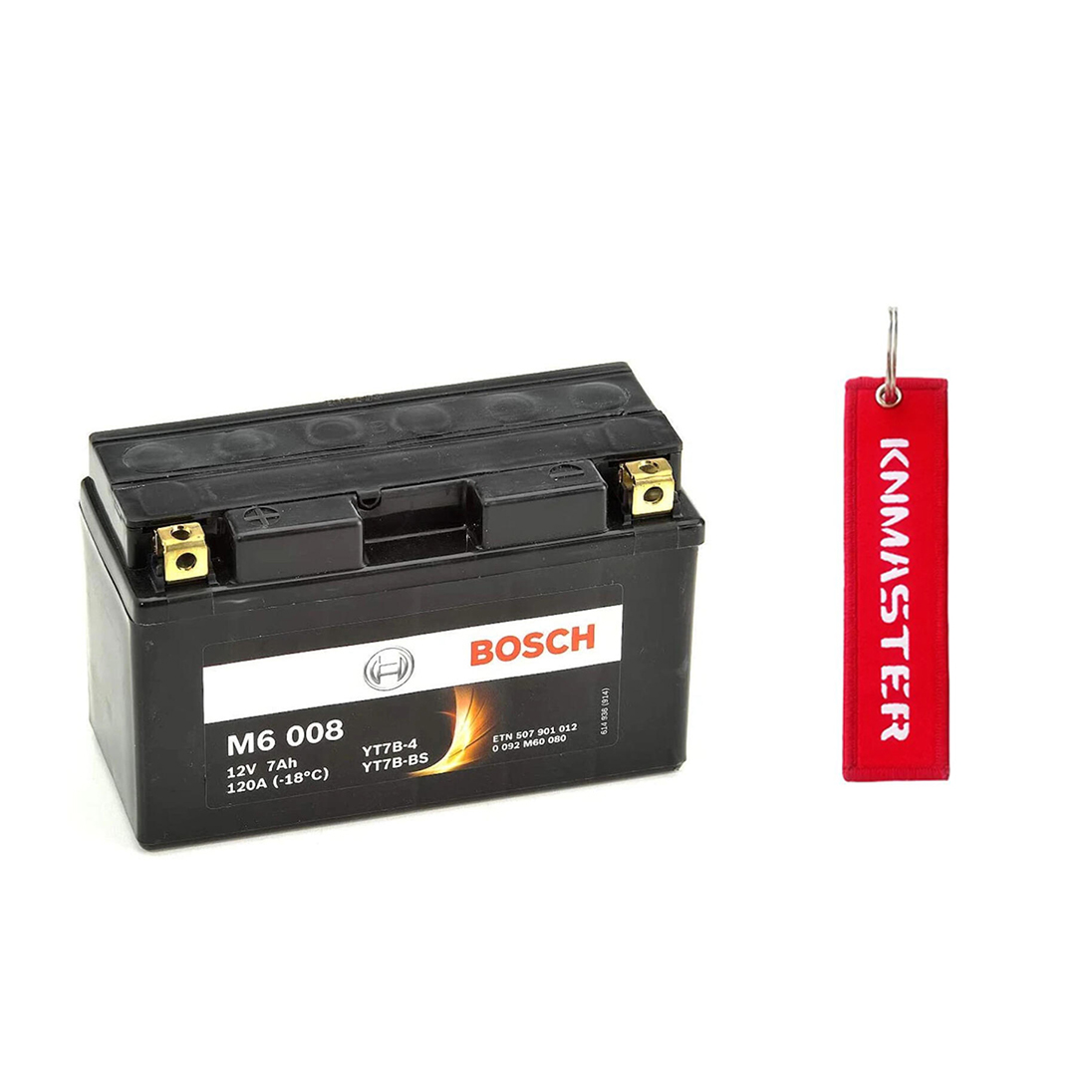 Bosch YT7B-BS Motosiklet Aküsü + KNMASTER ANAHTARLIK