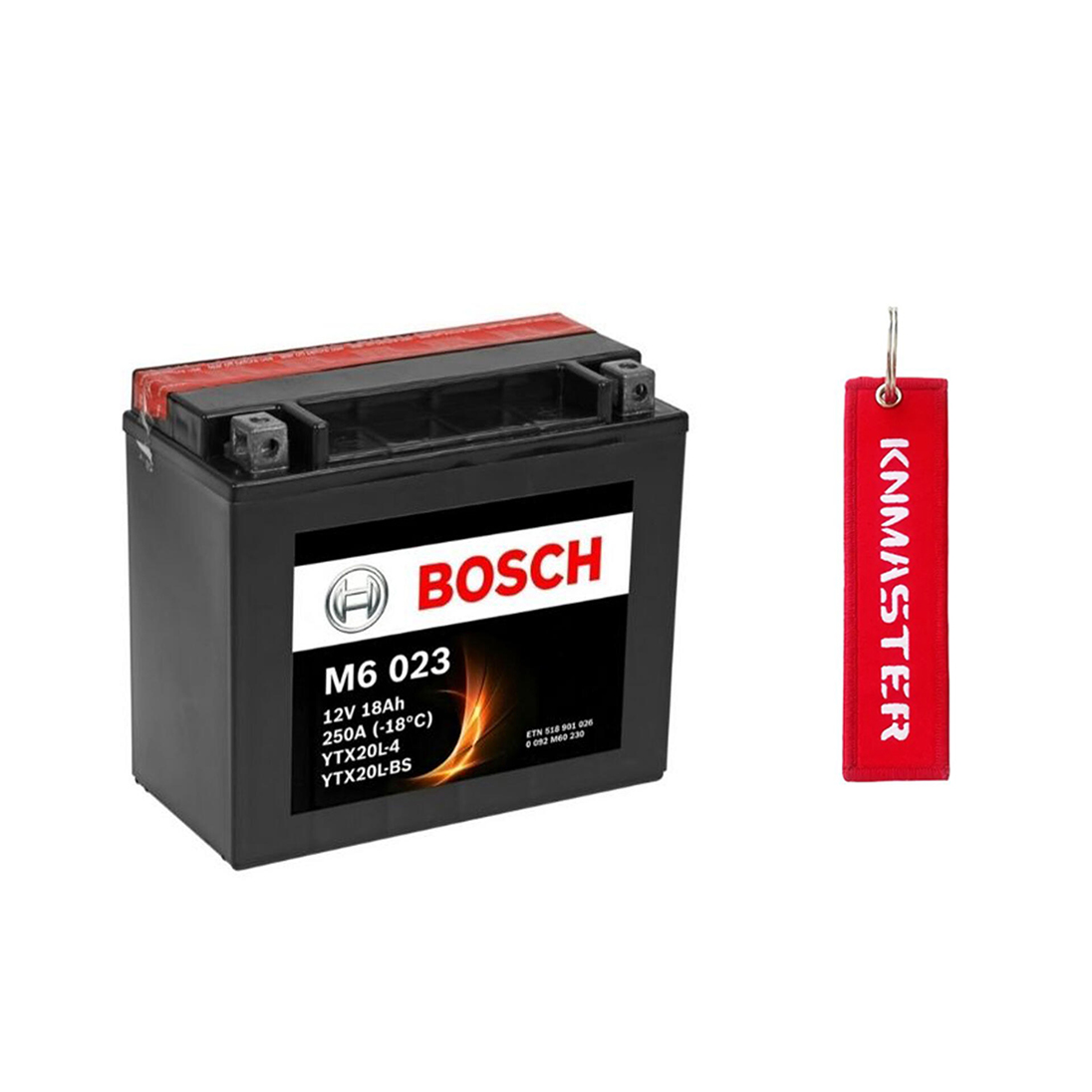 Bosch YTX20L-BS Motosiklet Aküsü + KNMASTER ANAHTARLIK