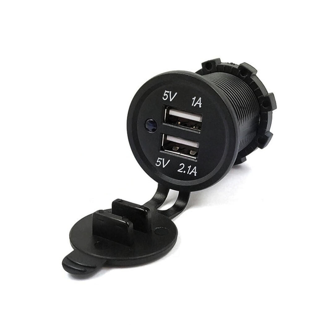 KNMASTER Knmaster Evrensel Marin Tipi Ledli Çift Usb ve Tek Hızlı Şarjlı Soket