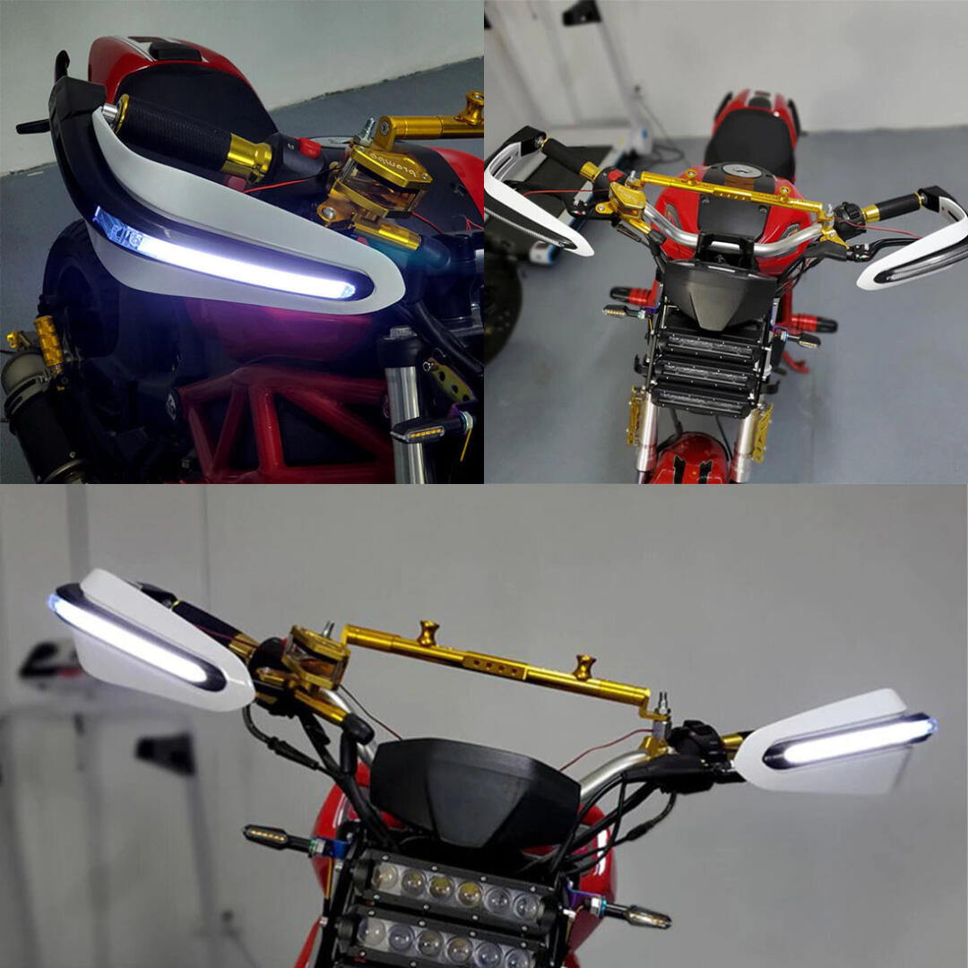 KNMASTER Knmaster Evrensel Motosiklet Led Sinyalli Elcik Koruma Sarı