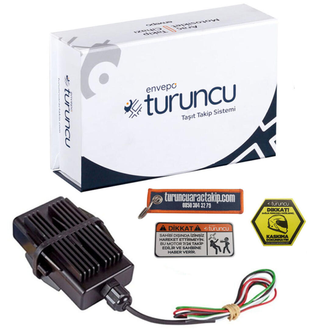 Turuncu Motosiklet Takip Sistemi 12 Aylık + Buzzer (Sesli Alarm)