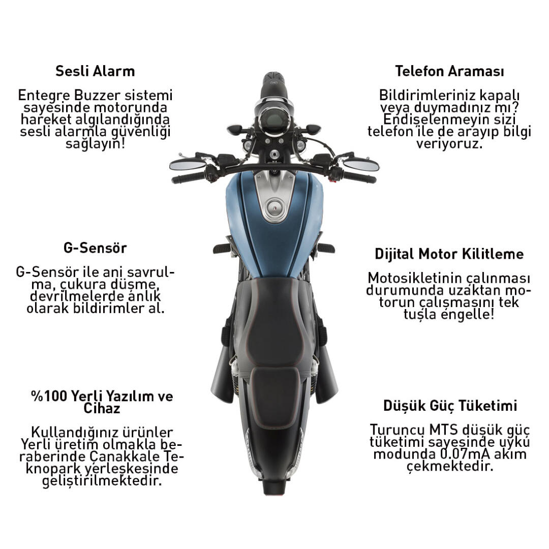 Envepo Turuncu Turuncu Motosiklet Takip Sistemi 24 Aylık