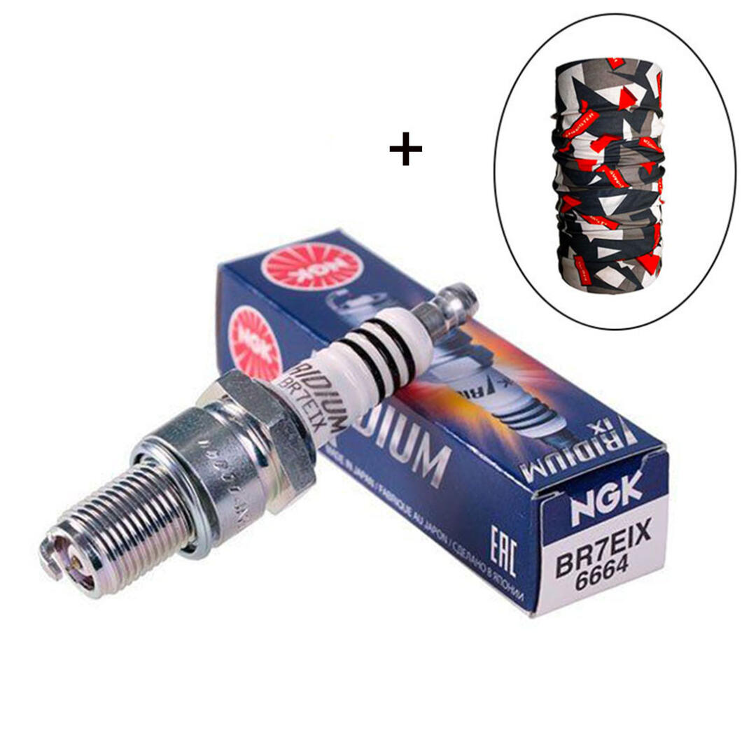 NGK NGK BR7EIX Buji + Knmaster Bandana Hediyeli (STOK SORARAK ALINIZ)