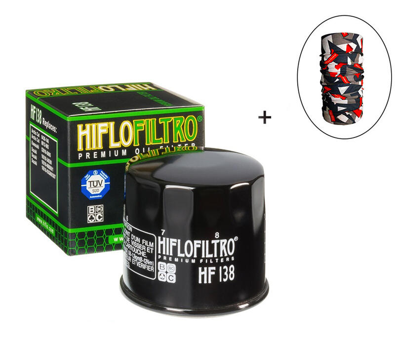 Hiflo Filtro HİFLO HF 138 YAĞ FİLTRESİ + Knmaster Bandana Hediyeli (STOK SORARAK ALINIZ)
