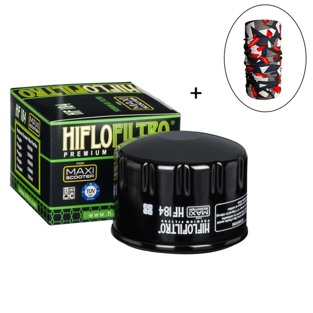 Hiflo Filtro HİFLO HF 184 YAĞ FİLTRESİ + Knmaster Bandana Hediyeli (STOK SORARAK ALINIZ)