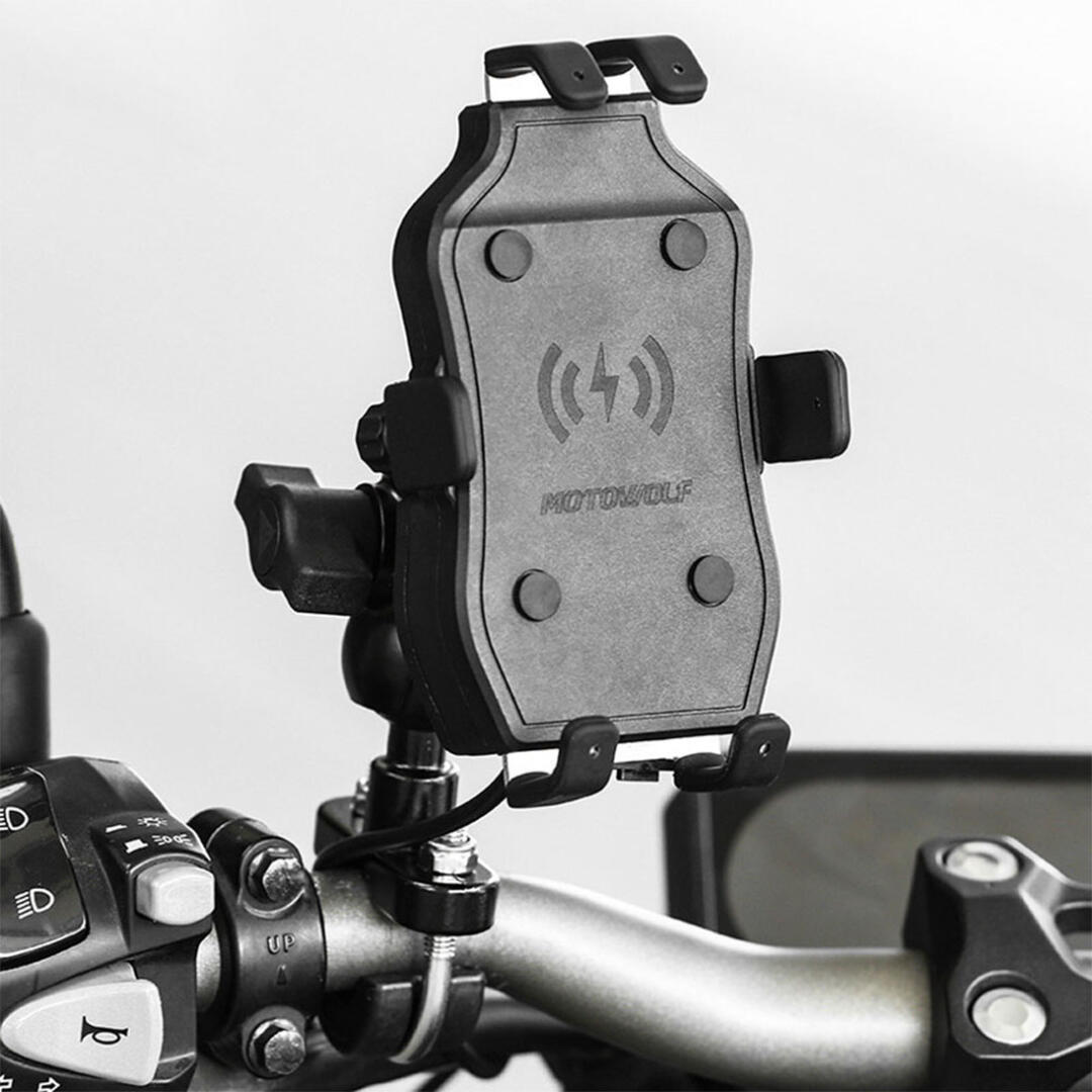 Motowolf Motowolf Ayna ve Gidon Bağlantılı Wireless Şarjlı Telefon Tutucu
