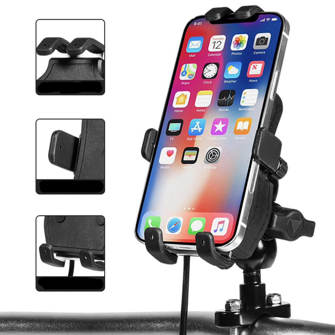 Motowolf Motowolf Ayna ve Gidon Bağlantılı Wireless Şarjlı Telefon Tutucu