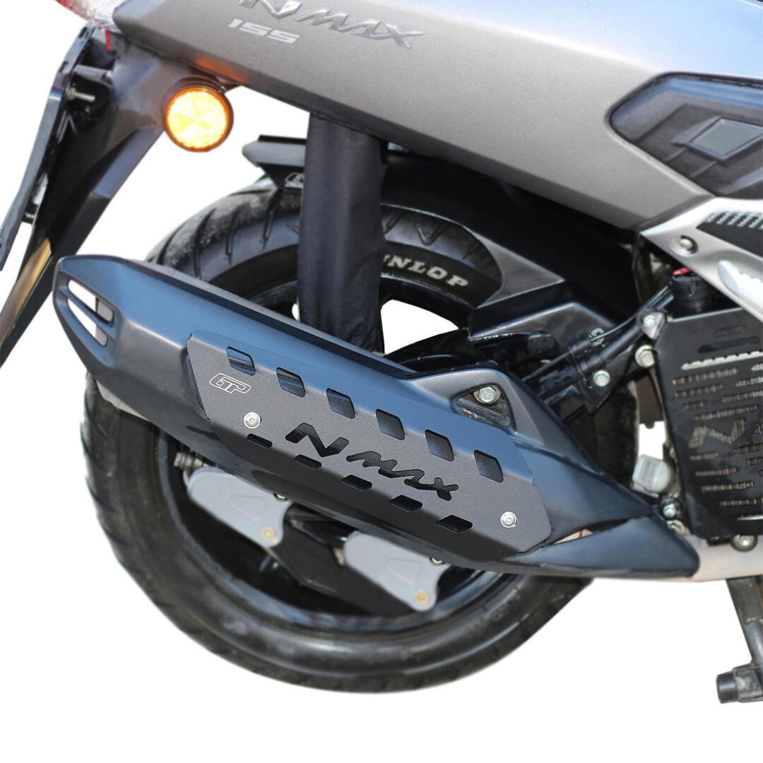 YAMAHA GP Kompozit Yamaha NMAX 125 / 155 2015-2020 Uyumlu Egzoz Koruma Kapağı Siyah GP19160200101778