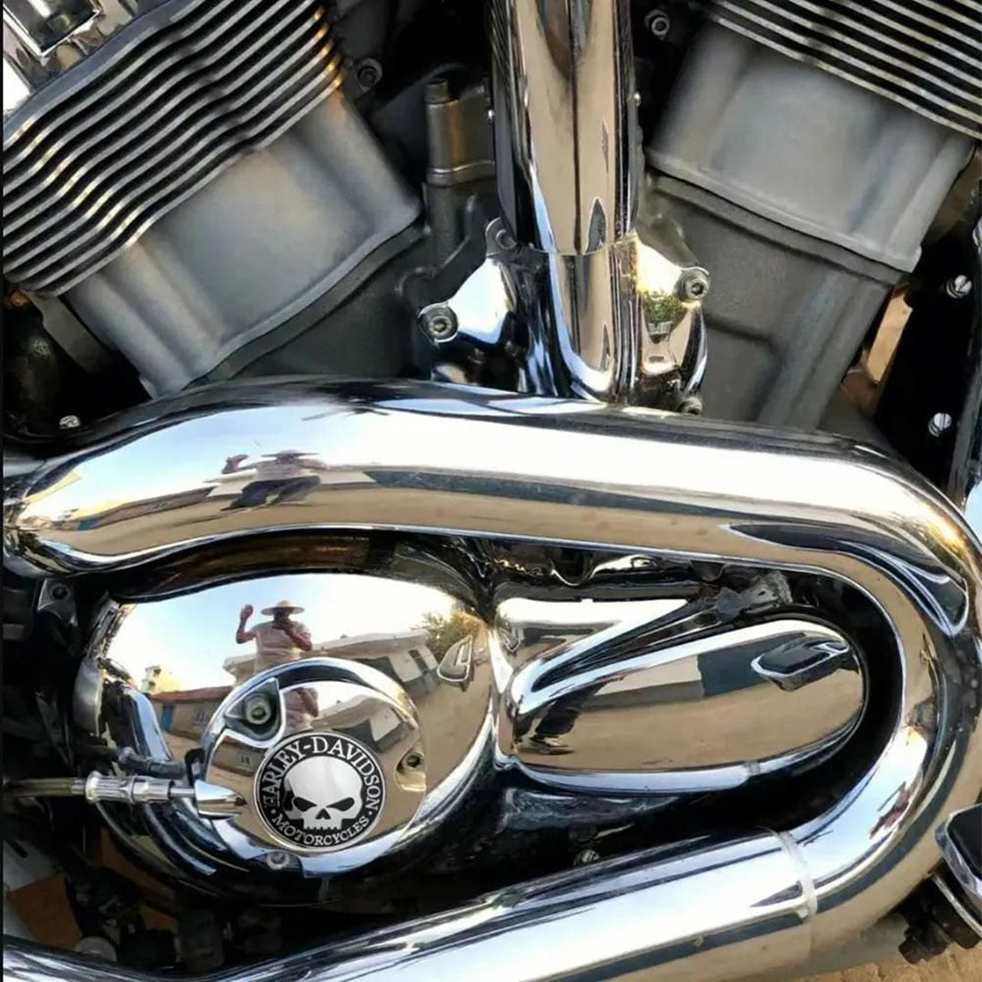 Harley Davidson Kuru Kafa 3D Kabartmalı Alüminyum Sticker