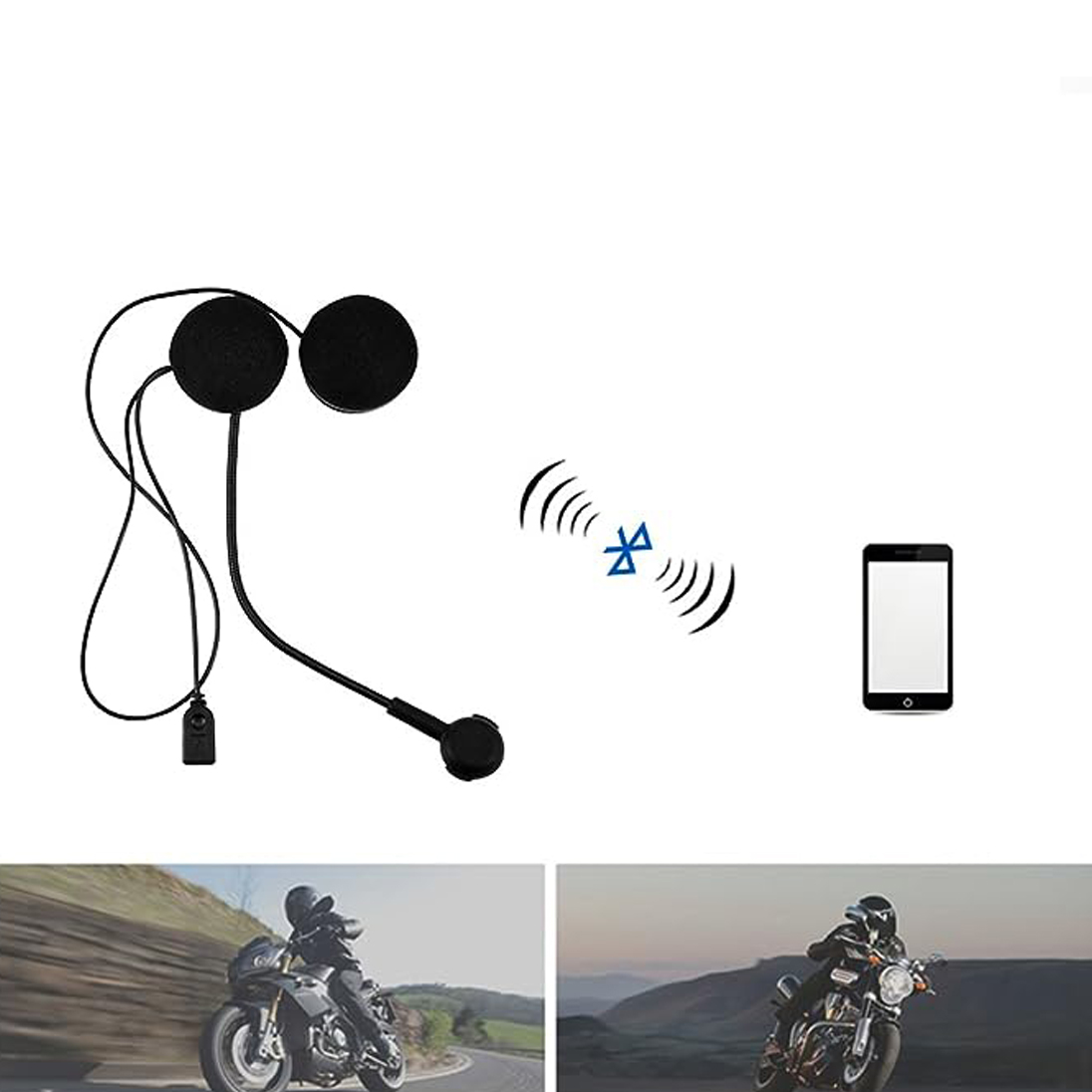 HIFI Stereo Kablosuz Bluetooth 4.0 Motosiklet Kaskı Bluetooth Intercom Kulaklık HD Mikrofonlu