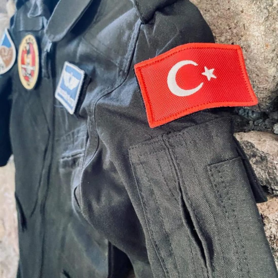 Türk Bayrağı Patch Kırmızı Nakış