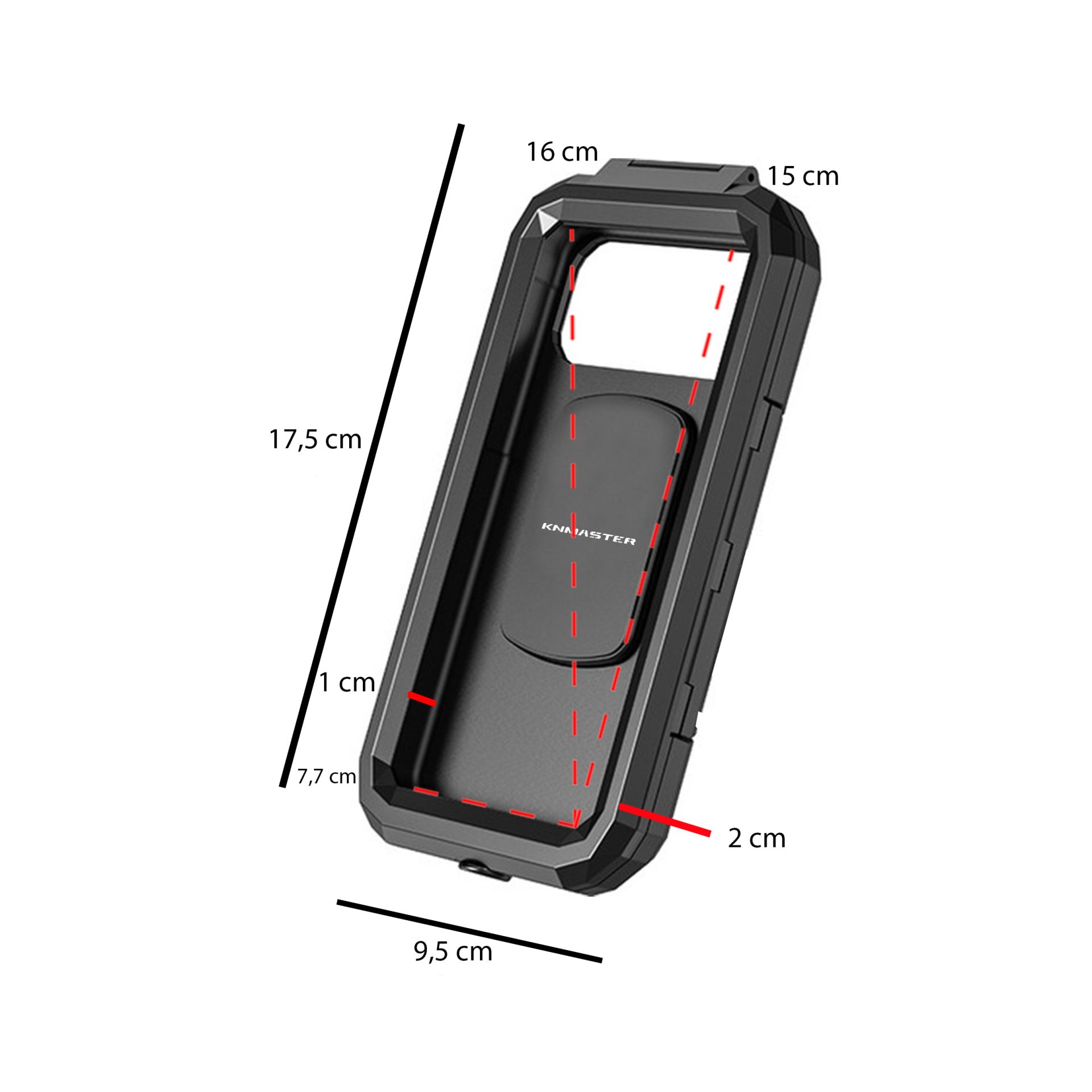 Knmaster TT-900WU Titreşim Engelleyici Usb’li Tüm Motosikletlere Uygun Telefon Tutucu