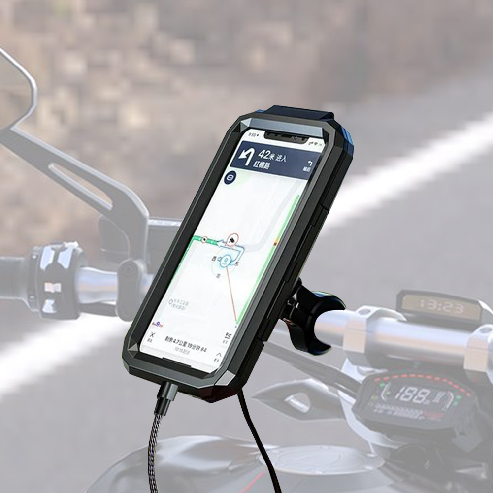 Knmaster TT-900WU Titreşim Engelleyici Usb’li Tüm Motosikletlere Uygun Telefon Tutucu