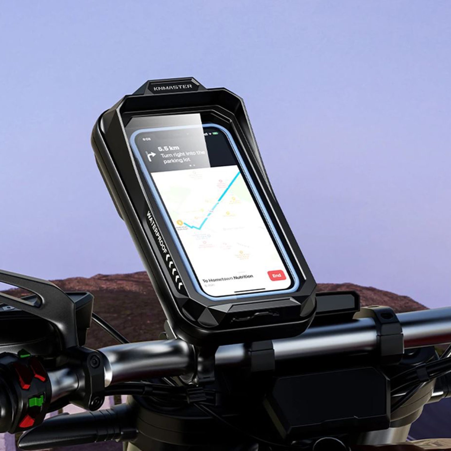 Knmaster TT-850 Su Geçirmez Tüm Motosikletlere Uygun Telefon Tutucu