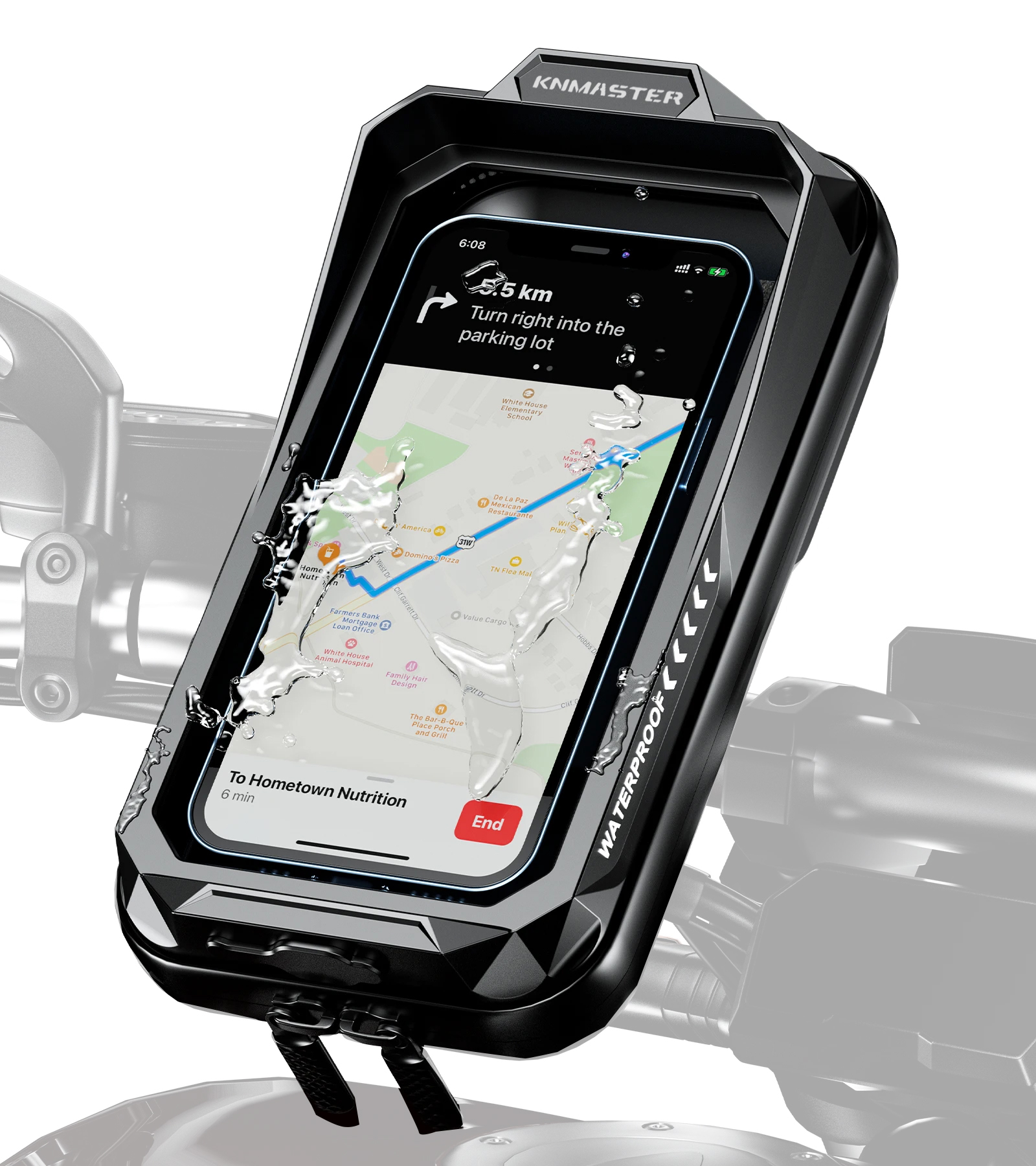 Knmaster TT-850 Su Geçirmez Tüm Motosikletlere Uygun Telefon Tutucu