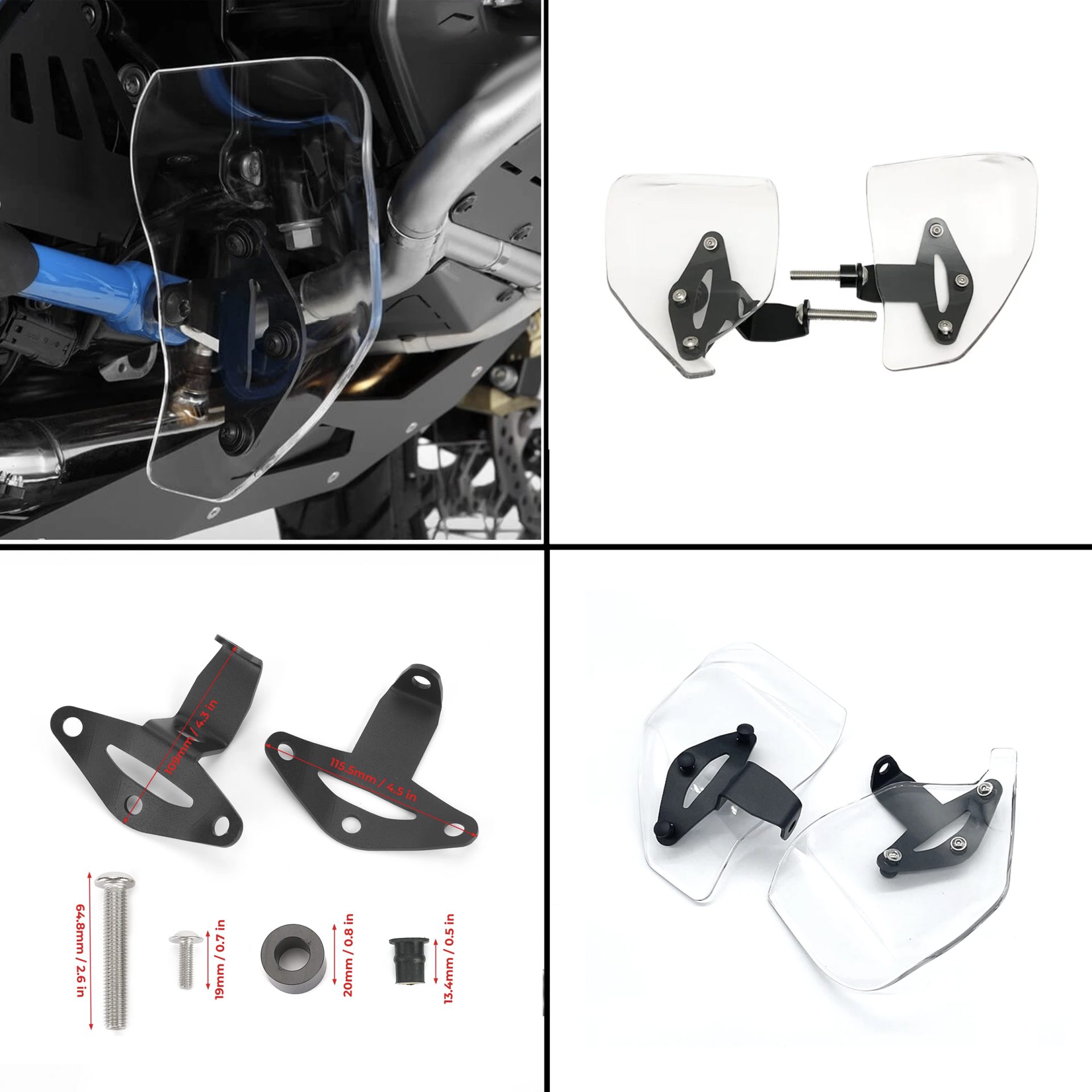 Knmaster BMW R1200GS – R1250GS ( 2013 – 2024) Şeffaf Ayak Koruyucu