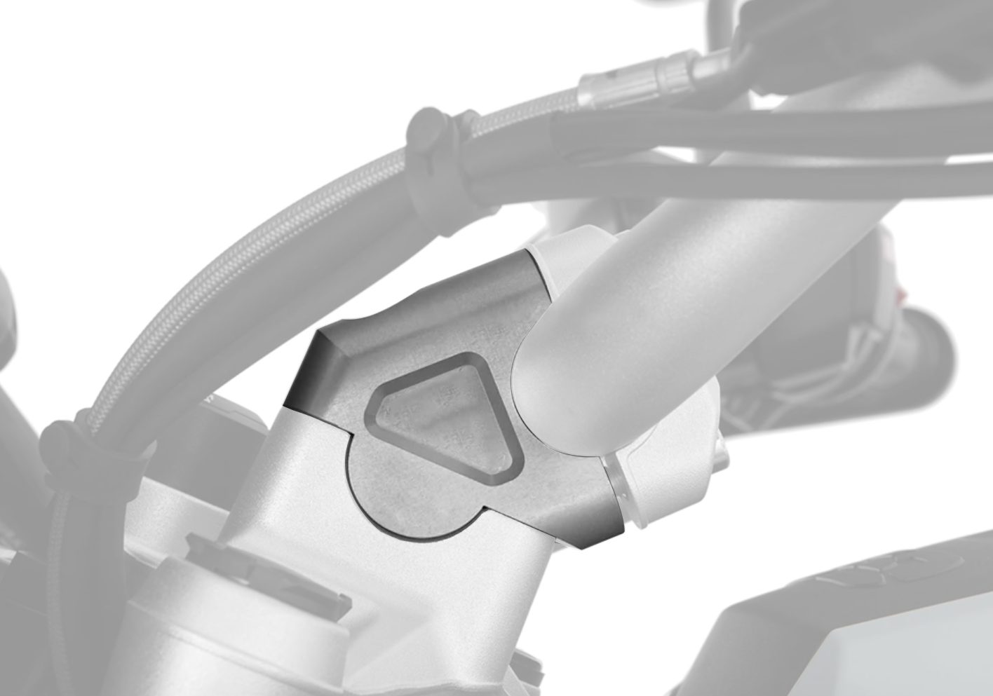 Knmaster 32 mm Motosiklet Gri Gidon Yükseltme Aparatı  